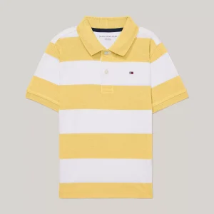 Kids' Rugby Stripe Polo-Daisy Yellow