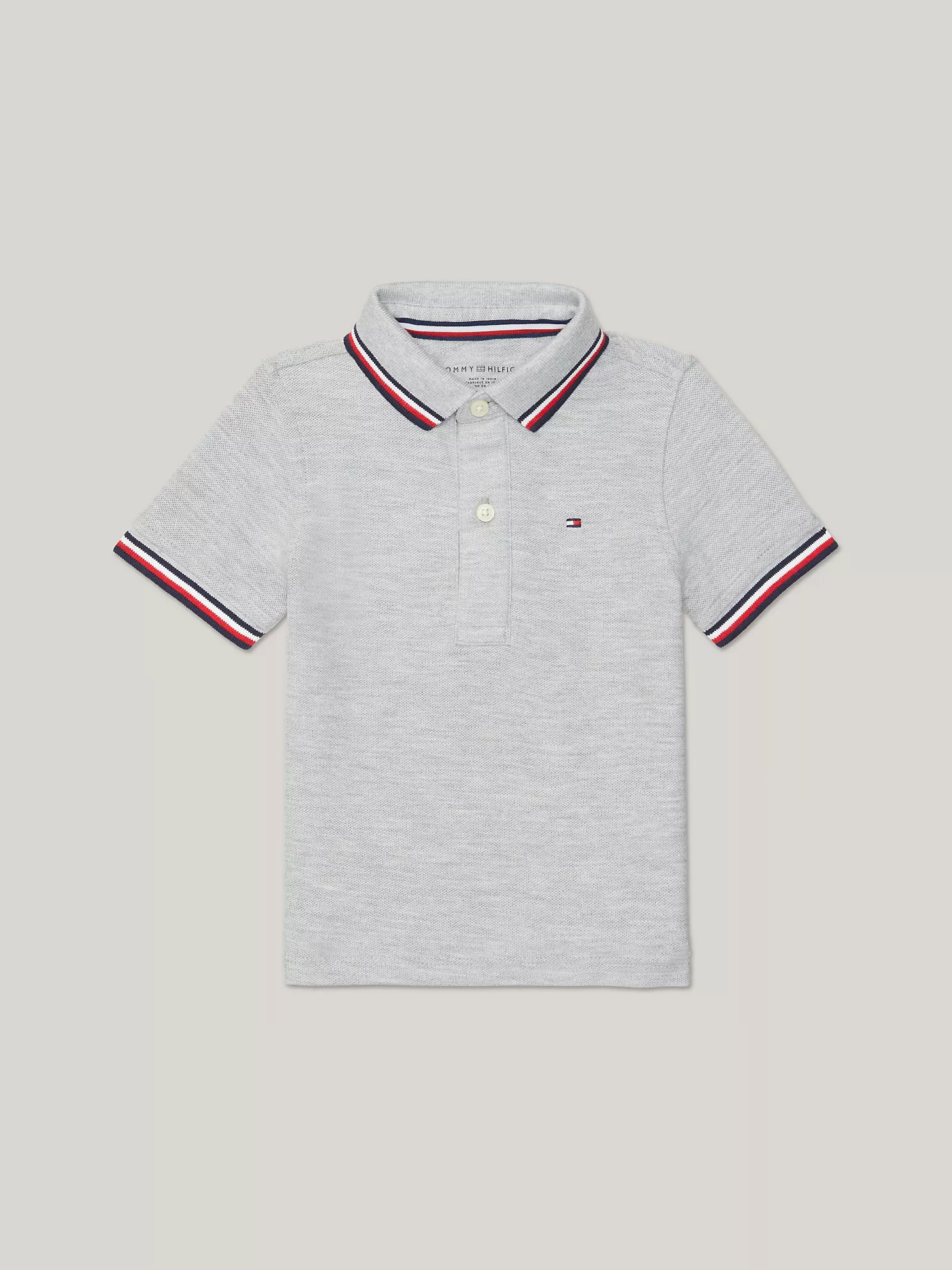 Babies' Tommy Wicking Polo-Grey Heather