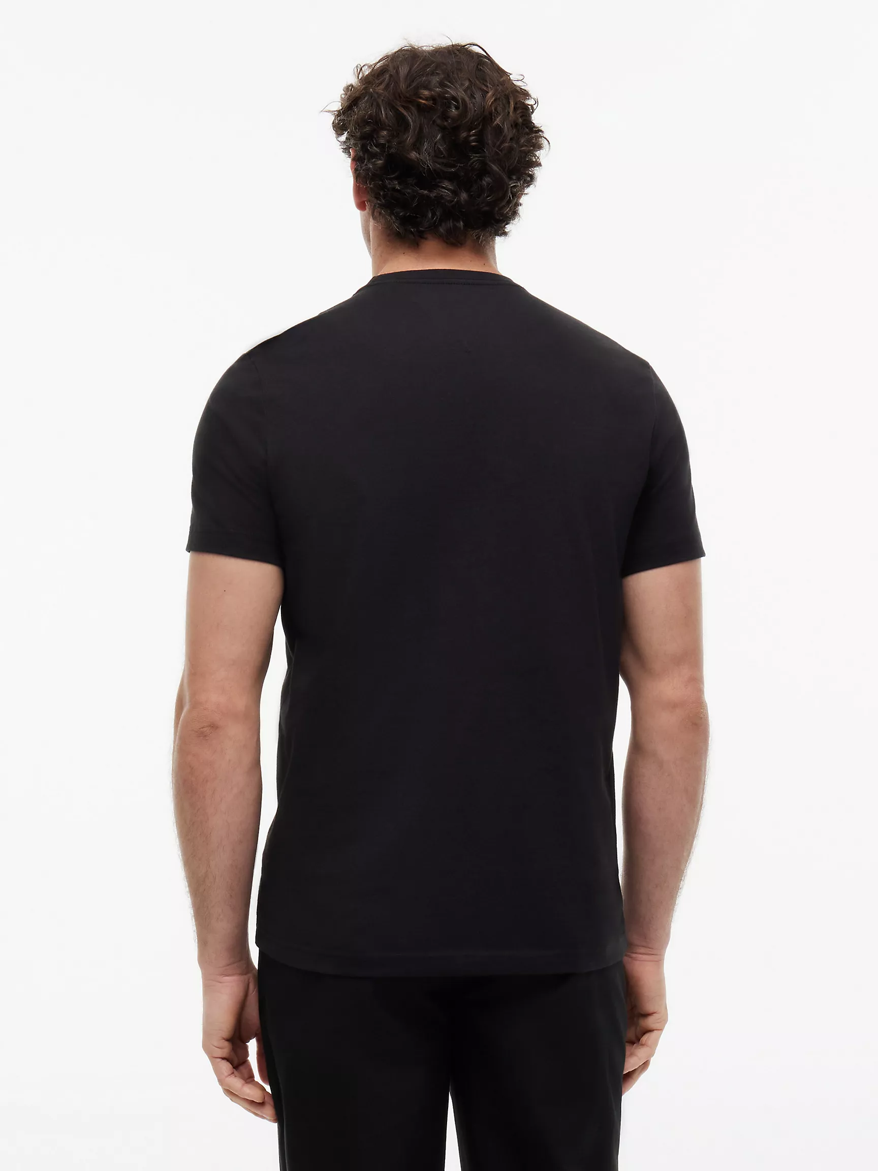 Embroidered Flag Logo T-Shirt- Black - Image 2