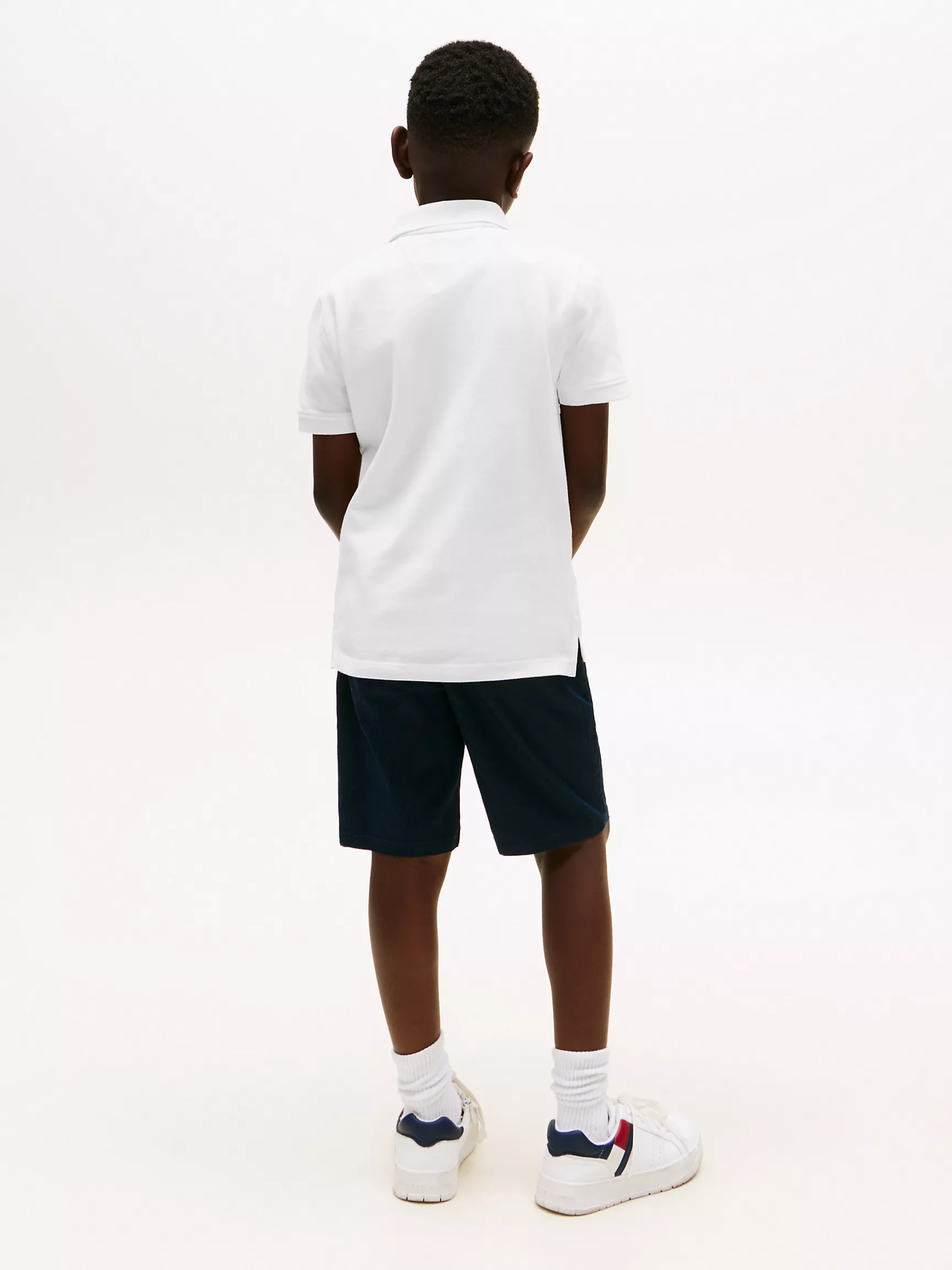 Kids' Embroidered Tommy Logo Polo-White - Image 3