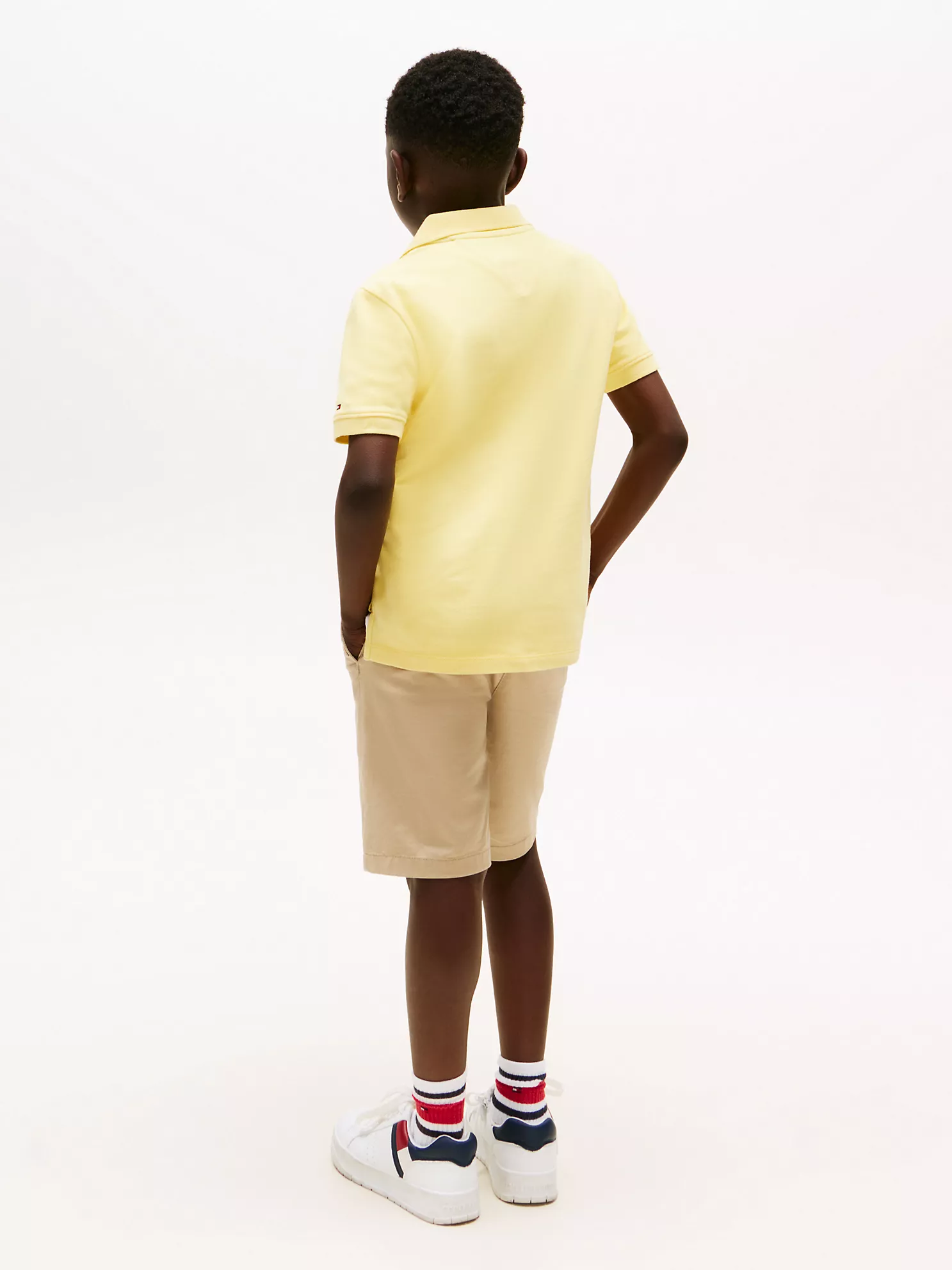 Kids' Embroidered Tommy Logo Polo-Citronella - Image 3