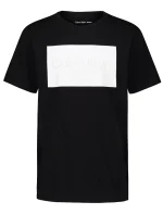 Boys CK Logo Block Crewneck Tee-Black