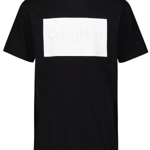 Boys CK Logo Block Crewneck Tee-Black