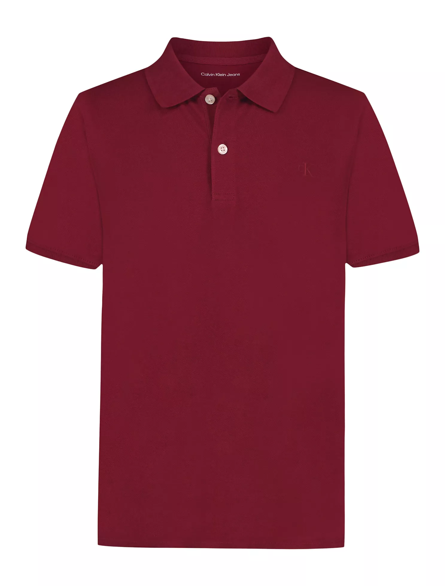 Boys Tonal Monogram Polo Shirt-Red