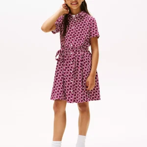 Kids' TH Monogram Shirtdress-Italian Wine
