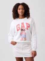 Gap Logo Sweatshirt-White Pink Bear