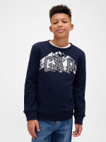 Kids Graphic Logo Sweatshirt-Blue