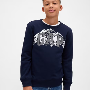 Kids Graphic Logo Sweatshirt-Blue