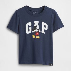 babyGap × Disney Mickey Mouse Logo T-Shirt-Disney Family Navy