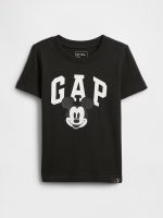 babyGap × Disney Mickey Mouse Logo T-Shirt-Disney Family Black Moonless Night