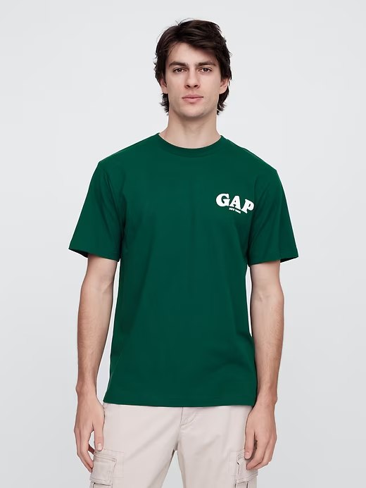 Everyday Soft Relaxed Gap NYC Graphic T-Shirt-Rain Forest