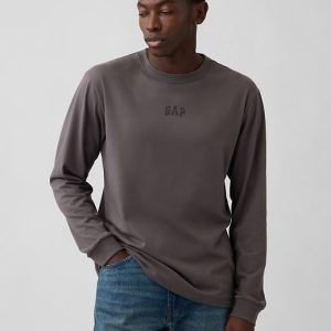 Everyday Soft Relaxed Gap Mini-Logo T-Shirt-Smoke Pearl