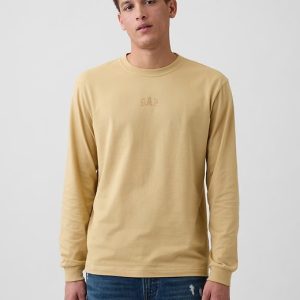 Everyday Soft Relaxed Gap Mini-Logo T-Shirt-Taos Taupe