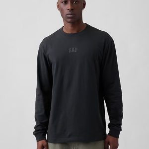 Everyday Soft Relaxed Gap Mini-Logo T-Shirt-Black Moonless Night