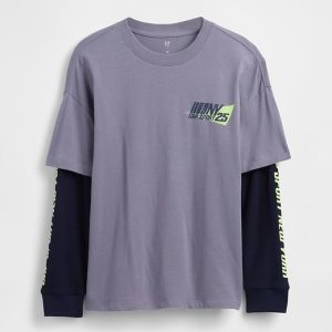 Kids 2-in-1 Graphic Logo T-Shirt-Storm