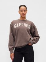 VintageSoft Gap Logo Tunic Sweatshirt-Plymouth Rock Brown Wash