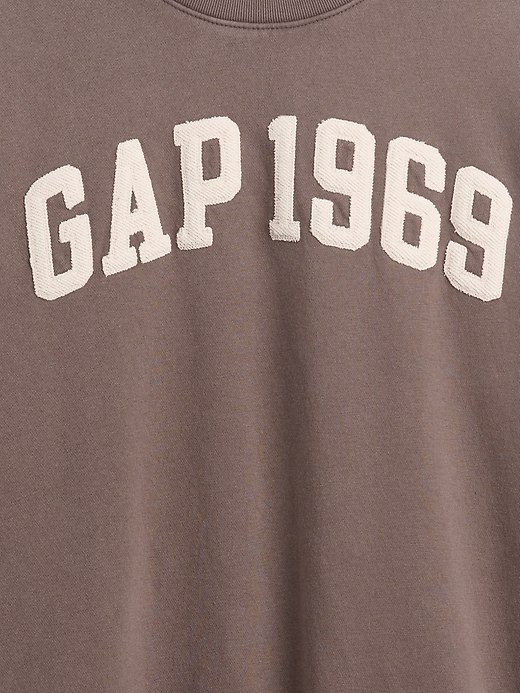 VintageSoft Gap Logo Tunic Sweatshirt-Plymouth Rock Brown Wash - Image 2