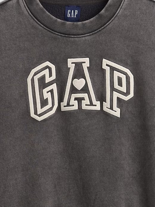VintageSoft Gap Logo Tunic Sweatshirt-Black Wash - Image 2
