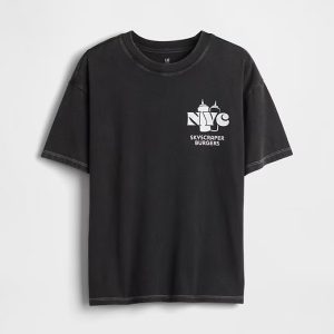 Kids Relaxed Graphic T-Shirt-Moonless Night