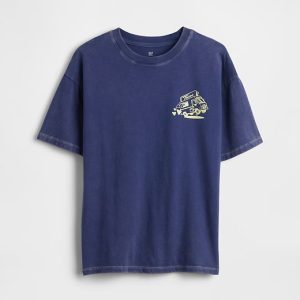 Kids Relaxed Graphic T-Shirt-Dutch Blue