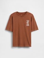 Kids Relaxed Graphic T-Shirt-Saddle