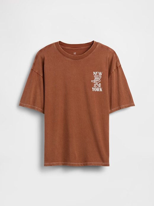 Kids Relaxed Graphic T-Shirt-Saddle