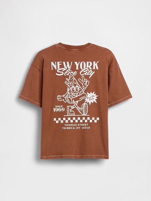 Kids Relaxed Graphic T-Shirt-Saddle - Image 2