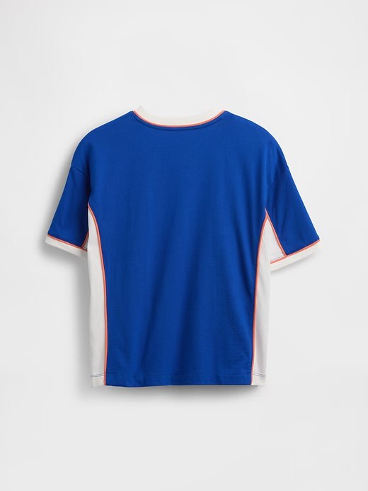 Kids Oversized Jersey T-Shirt-Active Blue - Image 3
