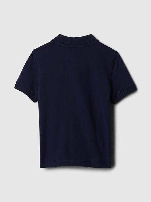 Baby & Toddler Pique Polo Shirt-Dark Night Blue - Image 3