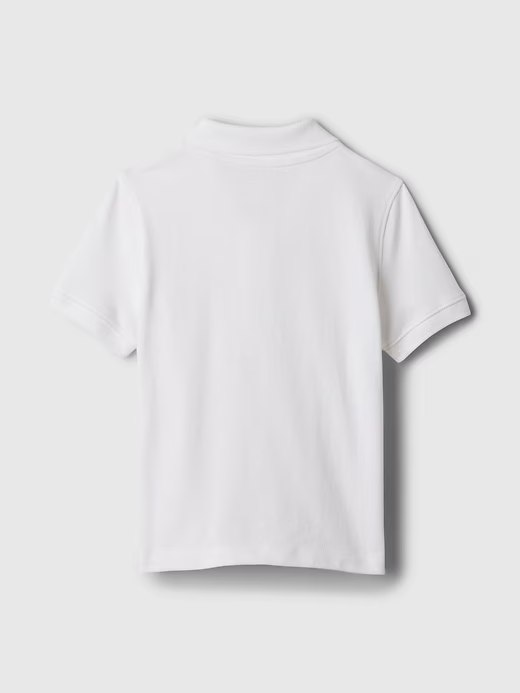 Baby & Toddler Pique Polo Shirt-Optic White - Image 2