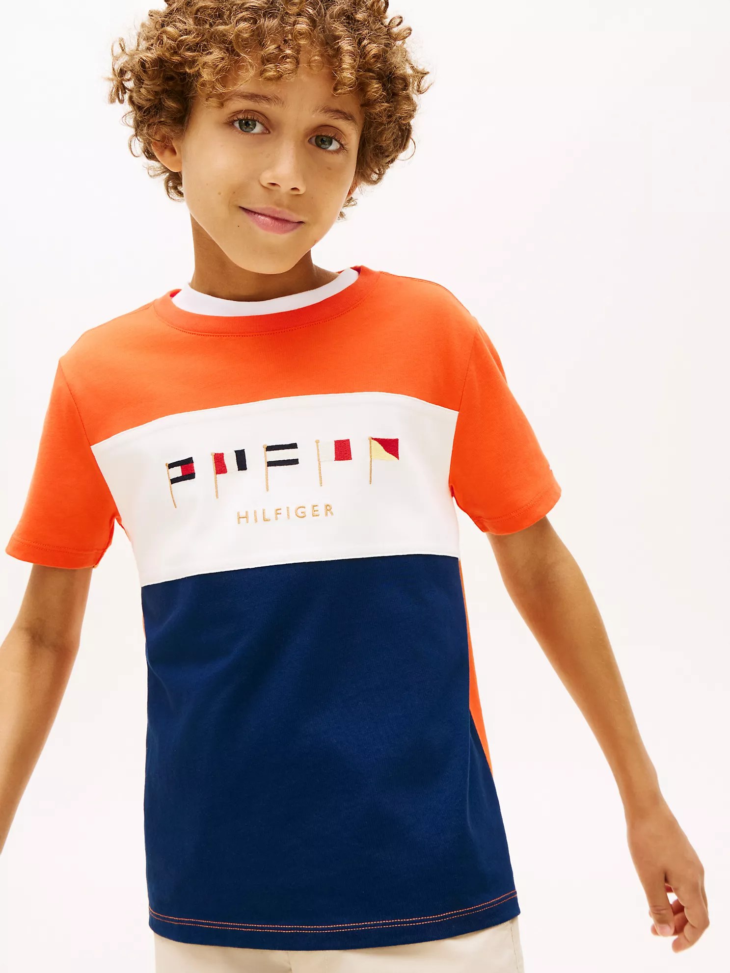 Kids' Multiflag Logo Colorblock T-Shirt-Paradise Lily - Image 2