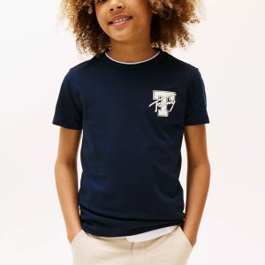 Kids' Varsity Graphic T-Shirt-Dark Night Navy