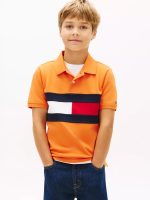 Kids' Colorblock Flag Stretch Polo-Paradise Lily