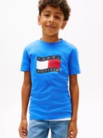 Kids' Wavy Flag T-Shirt-Empire Blue