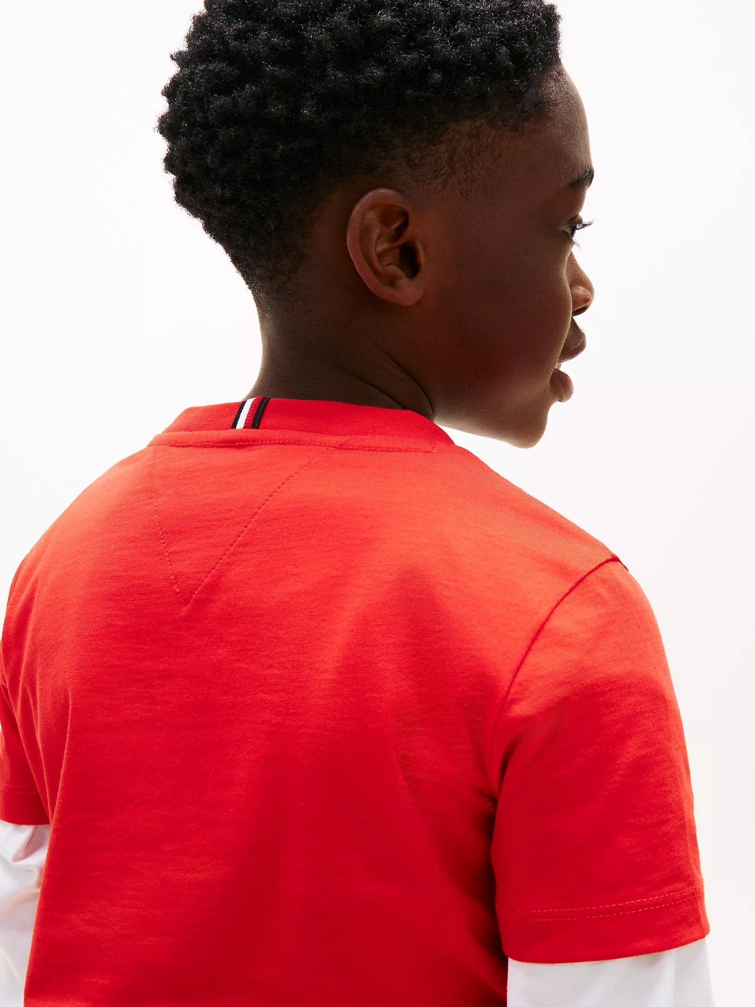 Kids' Wavy Flag T-Shirt-Rapid Red - Image 3