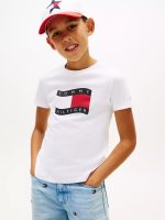 Kids' Wavy Flag T-Shirt-White