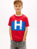 Kids' Nautical H Logo Colorblock T-Shirt-Primary Red