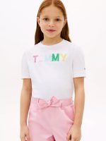 Kids' Color Logo Puff-Sleeve T-Shirt-Optic White