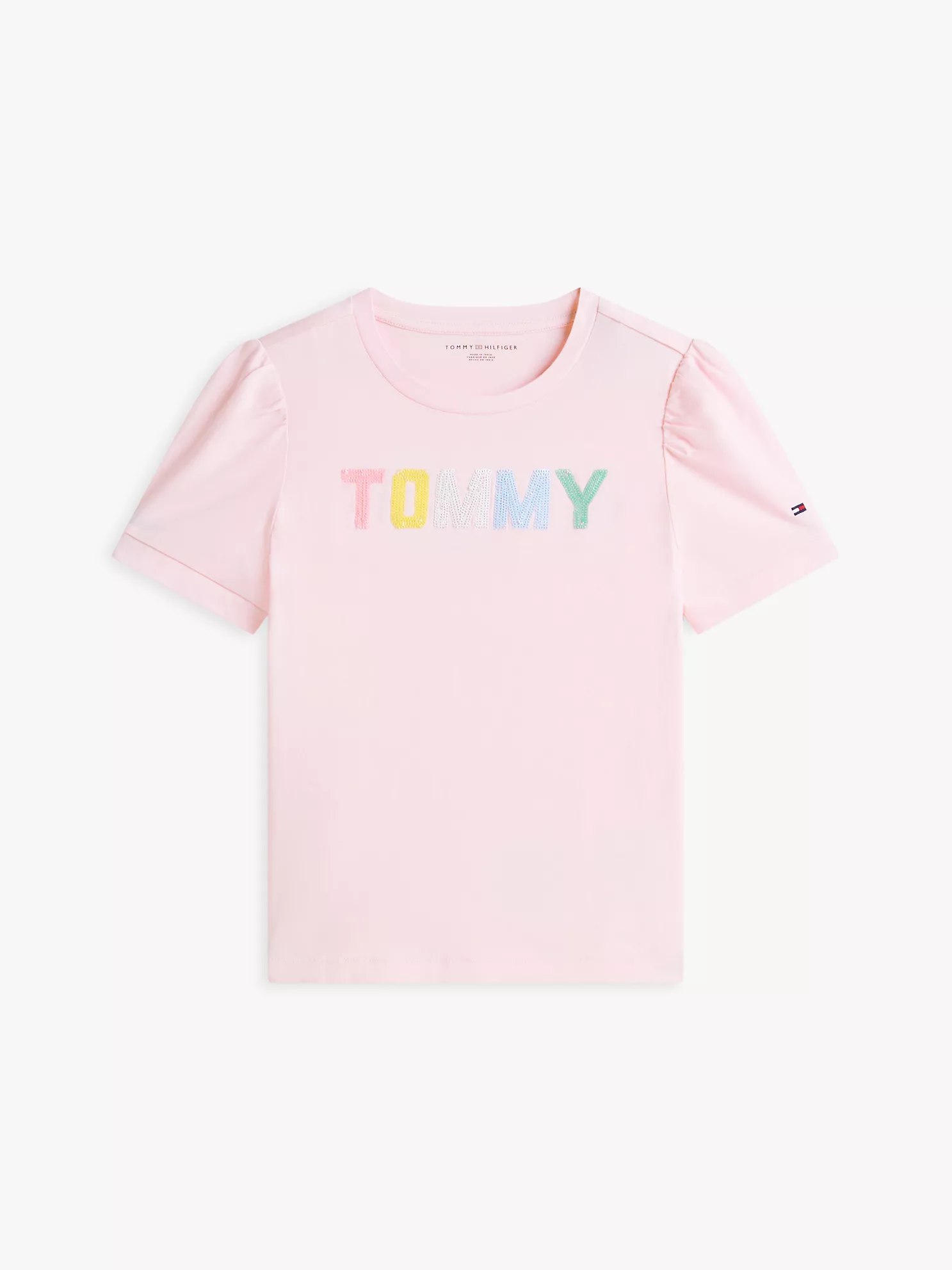 Kids' Color Logo Puff-Sleeve T-Shirt-Ballerina - Image 3