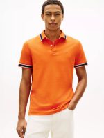 Regular Fit Tipped Wicking Polo-Brilliant Orange