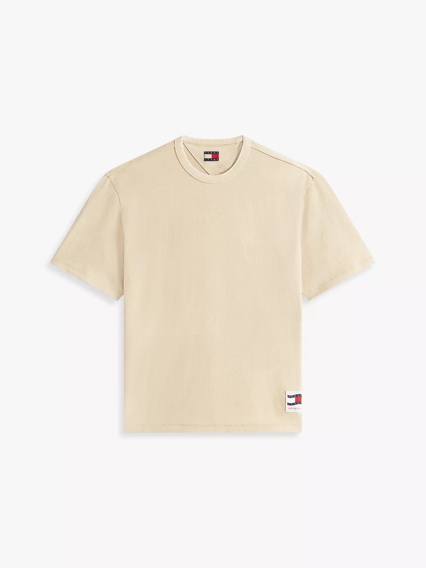 Tommy Jeans Back Wavy Flag T-Shirt-Gentle Gold - Image 3
