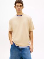Tommy Jeans Back Wavy Flag T-Shirt-Gentle Gold