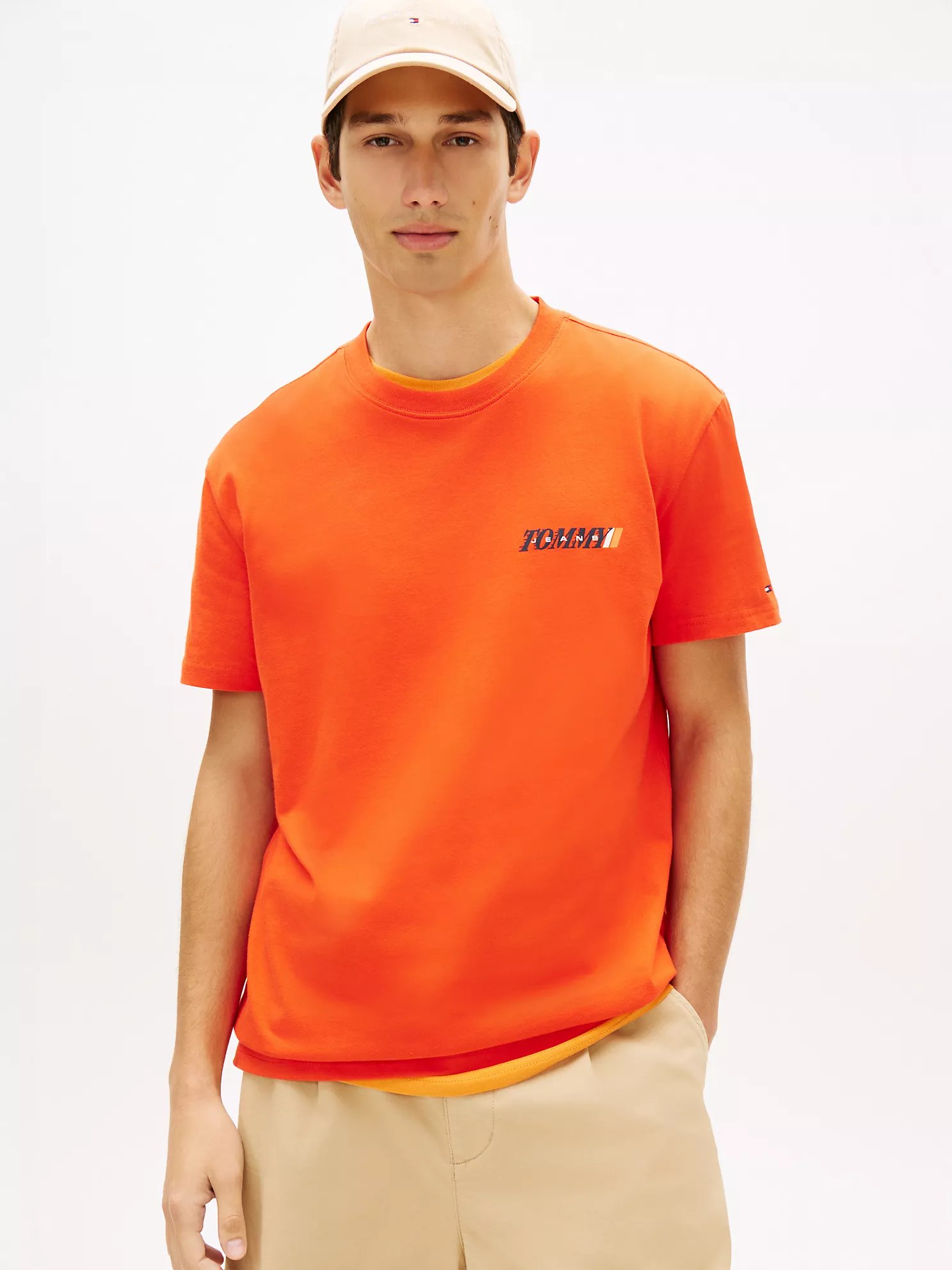 Tommy Jeans Back Logo T-Shirt-Horizon Orange