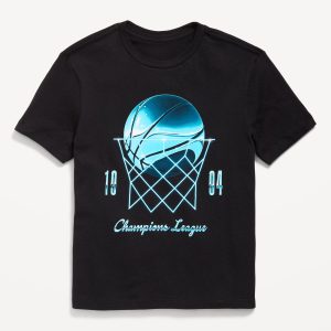 Short-Sleeve Graphic T-Shirt for Boys-Black Jack