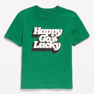 Short-Sleeve Graphic T-Shirt for Boys-Emerald Pigment