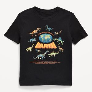 Short-Sleeve Graphic T-Shirt for Boys-Light Black Heather