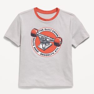 Short-Sleeve Graphic T-Shirt for Boys-Light Heather Grat