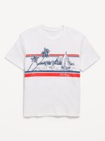 Short-Sleeve Logo-Graphic T-Shirt for Boys-White Lilies