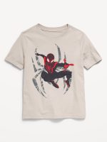 Marvel™ Miles Morales Gender-Neutral Graphic T-Shirt for Kids-Glimmer Gray