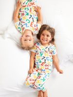 Unisex Printed Snug-Fit Pajama Set for Toddler & Baby-Letters